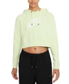 Nike Sportswear Essential Women's Cropped Hoodie In Lime Ice/white
