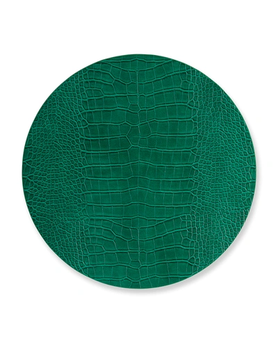 Kim Seybert Croco Placemat In Emerald