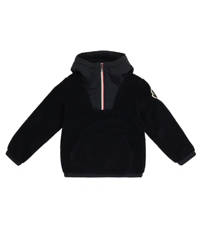 Moncler Teen Logo-patch Pullover Hoodie In 蓝色