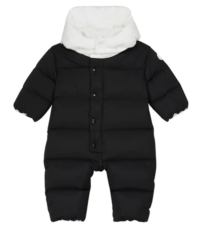 Moncler Baby Guroshe Quilted Down Snowsuit In 黑色