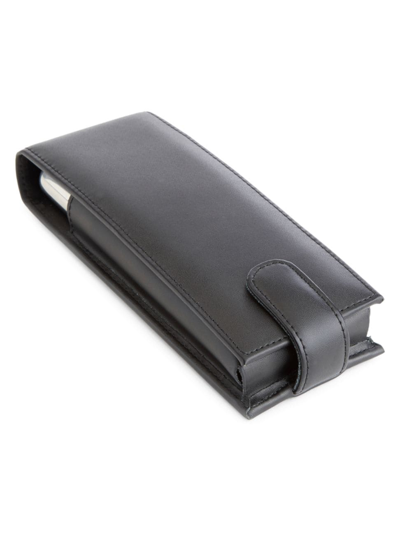 Royce New York Leather Cigar & Flask Carrying Case In Black