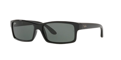 Ray Ban Rb4151 Sunglasses Black Frame Green Lenses 59-17
