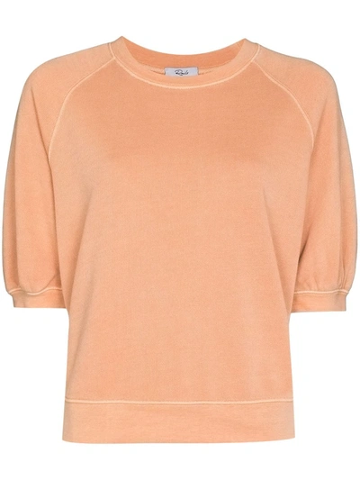 Rails Lia Short Puff Sleeve Sweatshirt In Orange