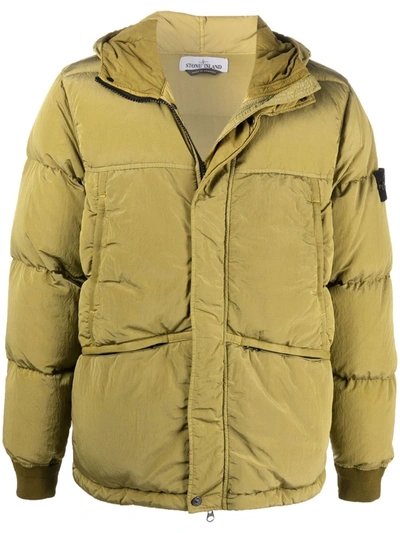 Stone Island Nylon Metal Down-tc Logo-patch Padded Jacket In Green