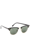 Ray Ban Classic Clubmaster 51mm Sunglasses - Black/ Green In Black & Grey
