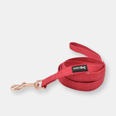 Sassy Woof Leash In Red