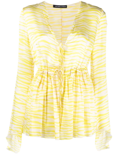 Antonella Rizza Penelope Silk Blouse In Yellow