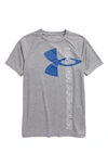 Under Armour Kids' Tech Split Logo Graphic Tee In Concrete