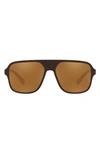 Dolce & Gabbana 57mm Gradient Navigator Sunglasses In Brown