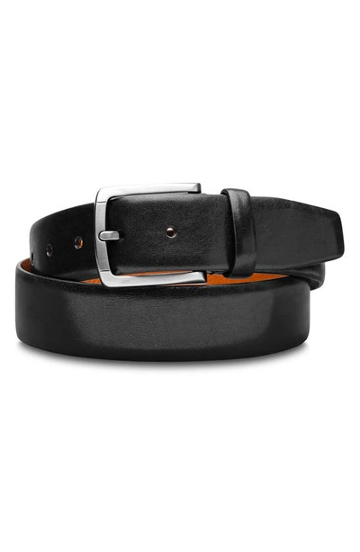 Bosca Napoli Leather Belt In Black