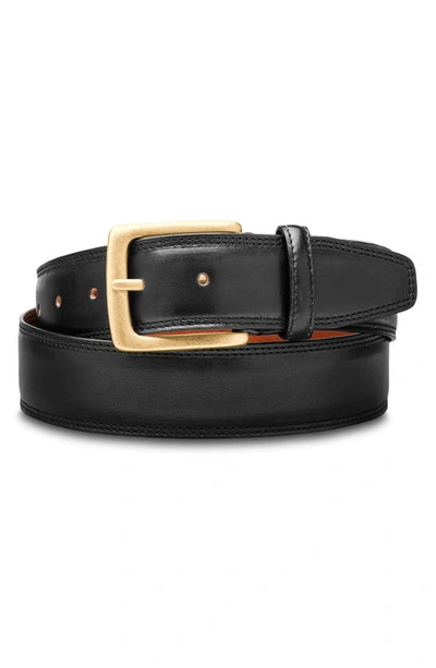 Bosca Amalfi Leather Belt In Black