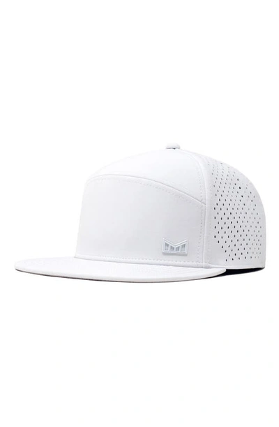 Melin Hydro Trenches Snapback Baseball Cap In White/ White