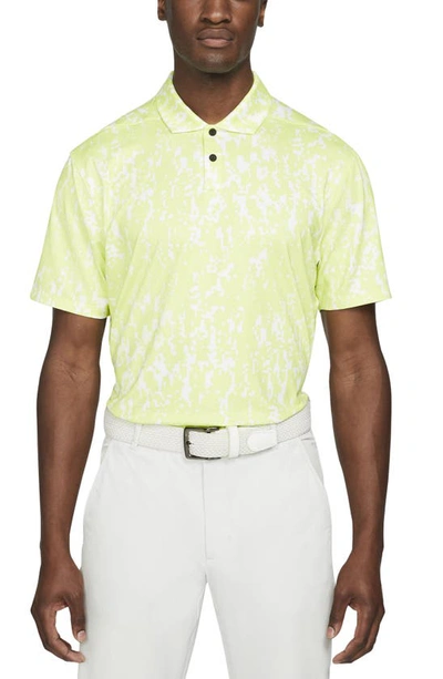 Nike Dri-fit Vapor Golf Polo In Light Lemon Twist/ Black