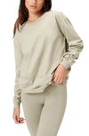 Good American Long Sleeve Crewneck T-shirt In Agave001