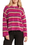 Volcom Juniors' Bubble Tea Striped Sweater In Acai