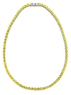 Amina Muaddi Crystal-embellished Tennis Necklace In Yellow