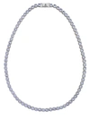 Amina Muaddi Crystal-embellished Beaded Necklace In Silver