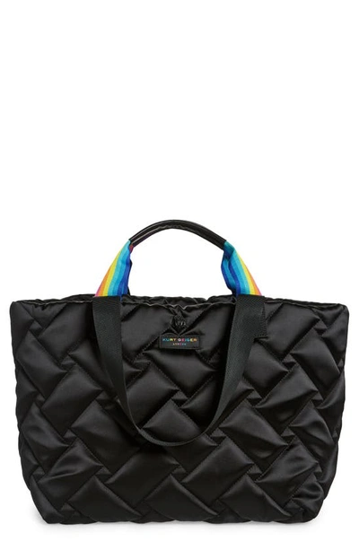 Kurt Geiger Quilted Shopper In Black