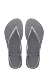 Havaianas Sunny Slingback Sandal In Steel Grey