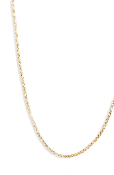 Bony Levy 14k Gold Box Chain Necklace