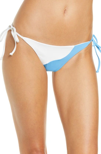 L*space Dani Classic Bikini Bottoms In Cornflower/ White