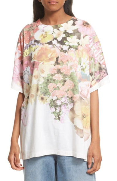 Mm6 Maison Margiela Floral Print Tee In Flower Print