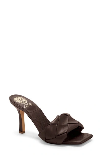 Vince Camuto Brelanie Braided Strap Sandal In Chocolate Craving