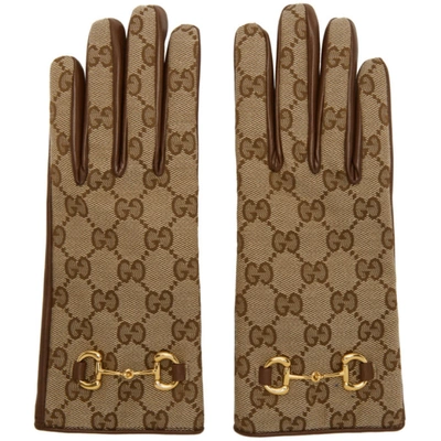 Gucci Gg Embroidered Lace Gloves in White