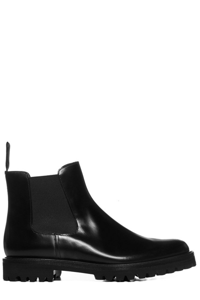 Church's Slip-on Leather Boots In Black