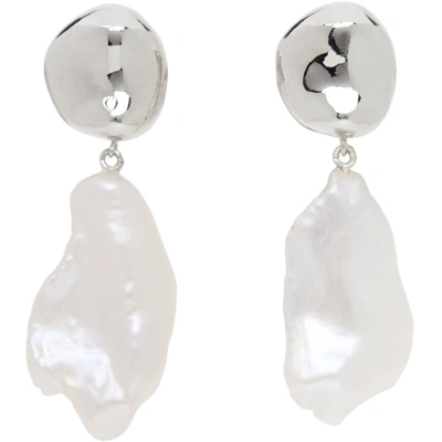 Agmes Silver Pearl Baroque Patrice Earrings