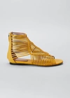 Alaïa Strappy Flat Gladiator Sandals In 254 Jaune