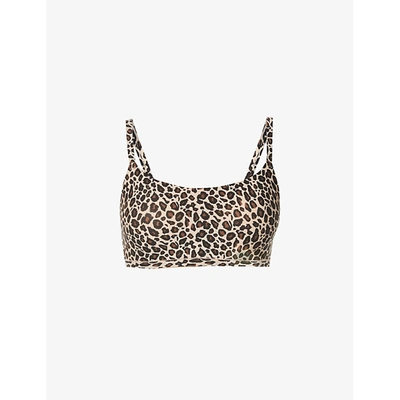 Chantelle Soft Stretch Leopard-print Stretch-jersey Bralettesoft Stretch Leopard-print Stretch-jersey Bralette In Brown