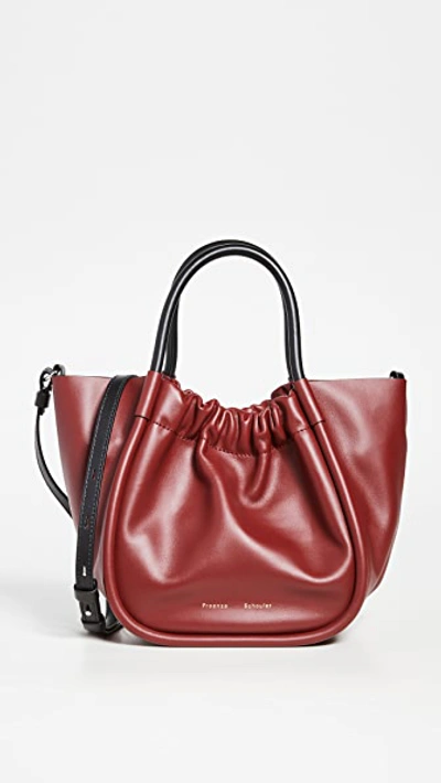 Proenza Schouler Small Ruched Crossbody Tote In Syrah