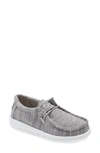 Hey Dude Kids' Wally Moc Toe Sneaker In Stone