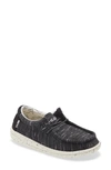 Hey Dude Kids' Wally Moc Toe Sneaker In Black