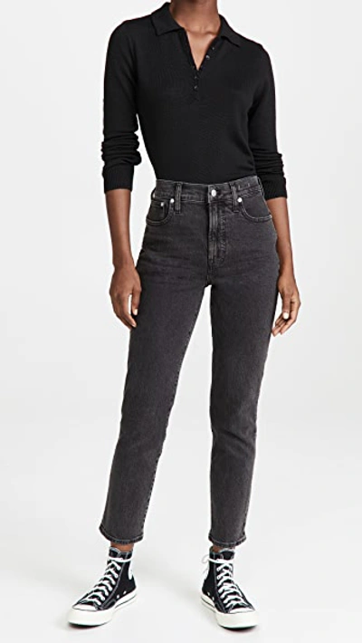 Madewell The Perfect Vintage Jean In Lunar Wash In Black