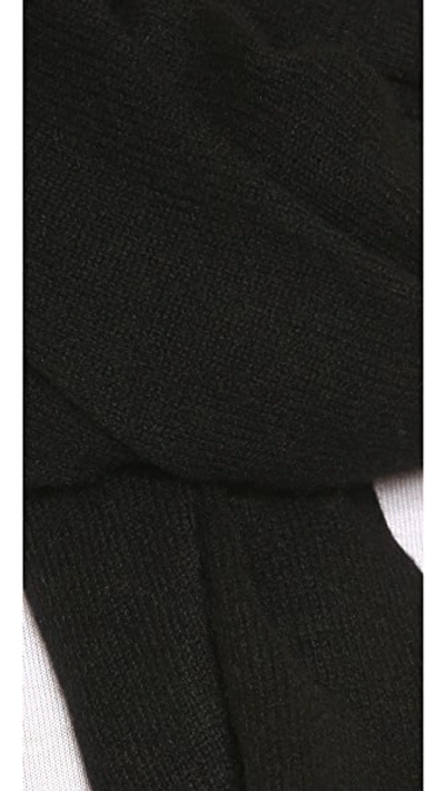 White + Warren Cashmere Travel Wrap Scarf In Black