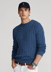 Ralph Lauren Cable-knit Cotton Sweater In Verano Green Heather