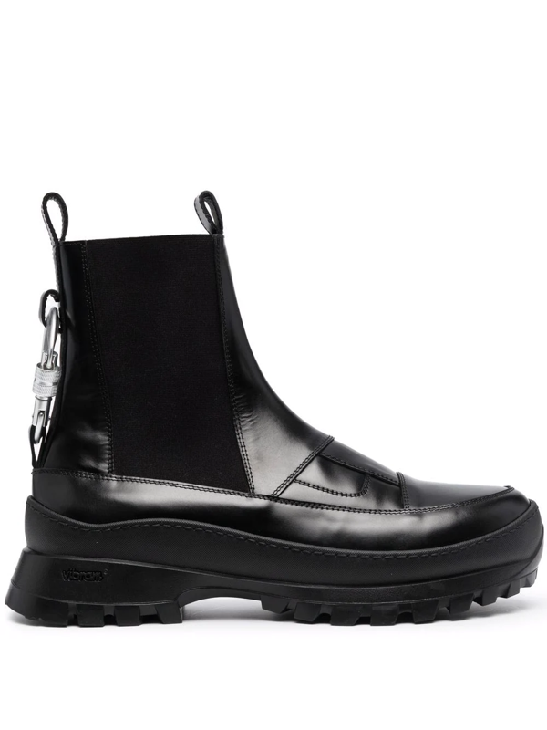 Heliot Emil Leather Biker Boots In Schwarz | ModeSens