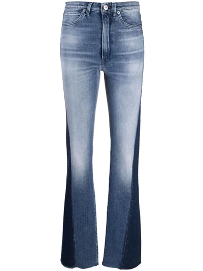 3x1 Mid-rise Panelled Flared Jeans In Blau