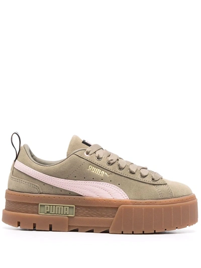 Puma Mayze Gum Sole Women's Platform Sneaker In Green ModeSens