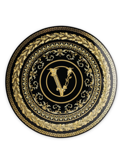 Versace Virtus Gala 餐盘（17厘米） In Black
