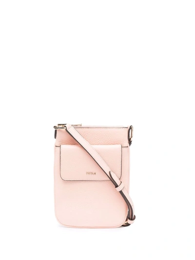 Furla Logo-plaque Crossbody Bag In Rosa