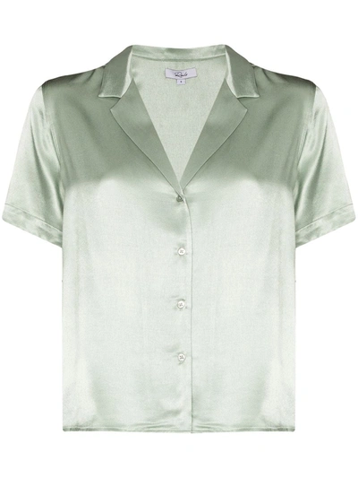 Rails Maui Satin Pyjama Shirt In Grün