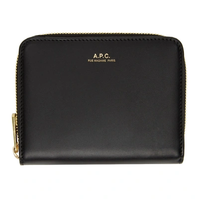 Apc Black Emmanuelle Compact Wallet In Lzz Black