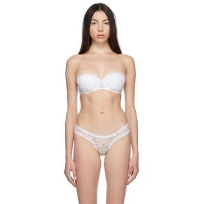 Agent Provocateur Hinda Strapless Stretch-lace Bra In White