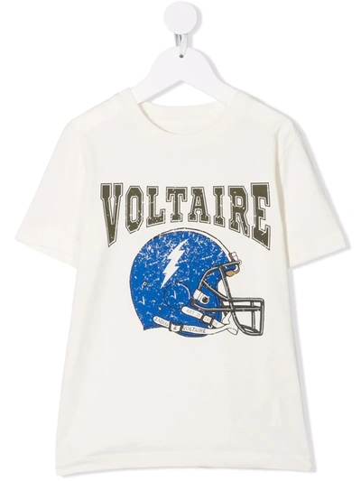 Zadig & Voltaire Kids' Kita Graphic-print Cotton T-shirt In 白色