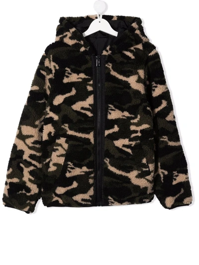 Zadig & Voltaire Teen Giacca Reversible Camouflage Jacket In Green