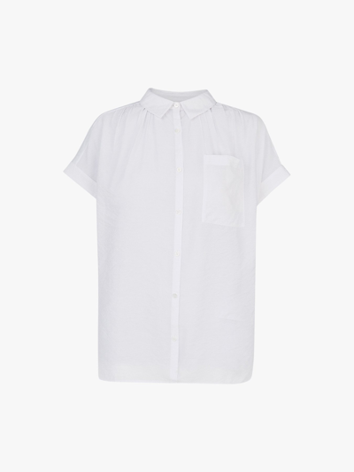 Whistles Nicola Cotton-blend Shirt In White