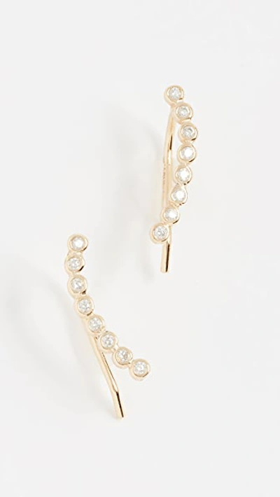 Shashi Noa Ear Climbers In Clear/gold